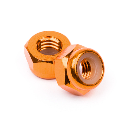 HPI Z868 Aluminum Lock Nut M4 (Orange/10Pcs)