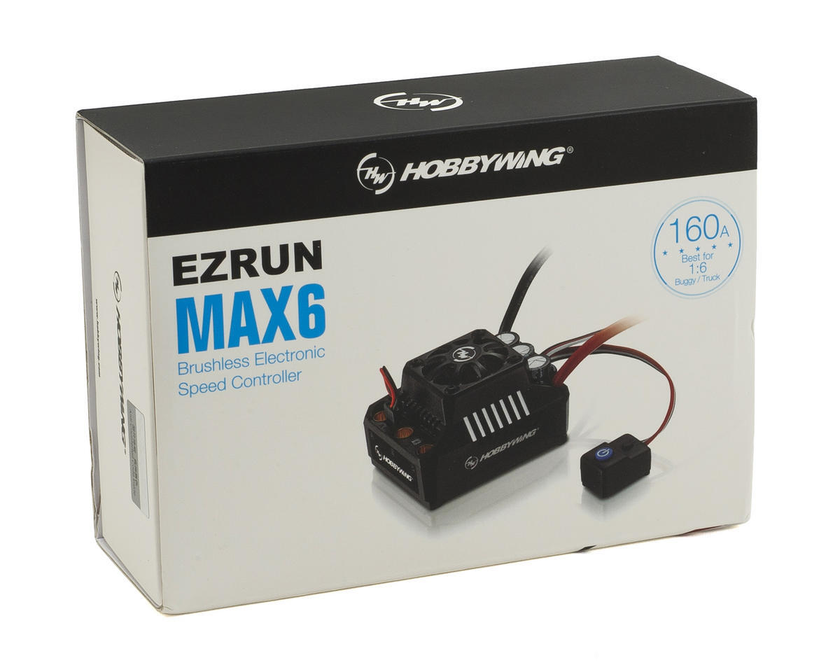 Hobbywing EZRun MAX6 V3 1/6 Scale Waterproof Brushless ESC for 1/6th,1/7th Touring Car/Buggy/Truck 30105000 