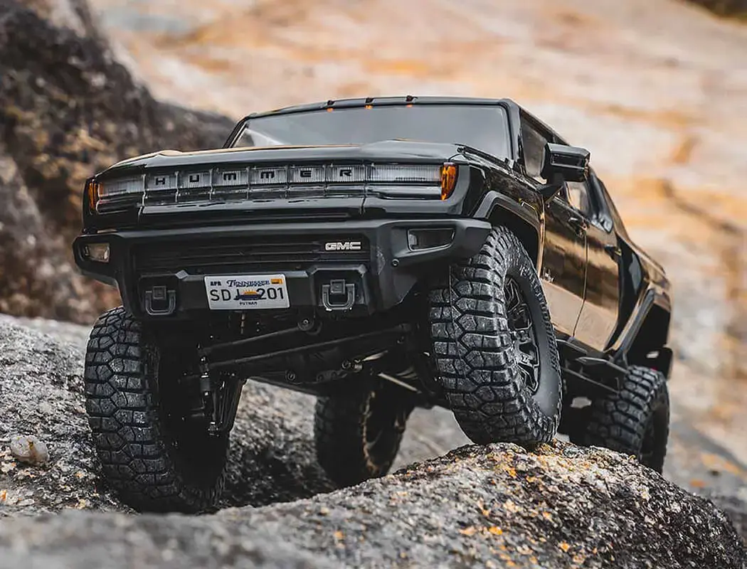 Buy FMS FCX18 Hummer 1/18 EV Pickup Truck Black - FMS11852RTRBK