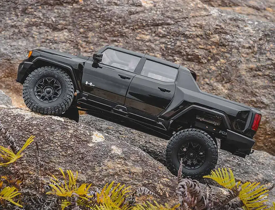Buy FMS FCX18 Hummer 1/18 EV Pickup Truck Black - FMS11852RTRBK
