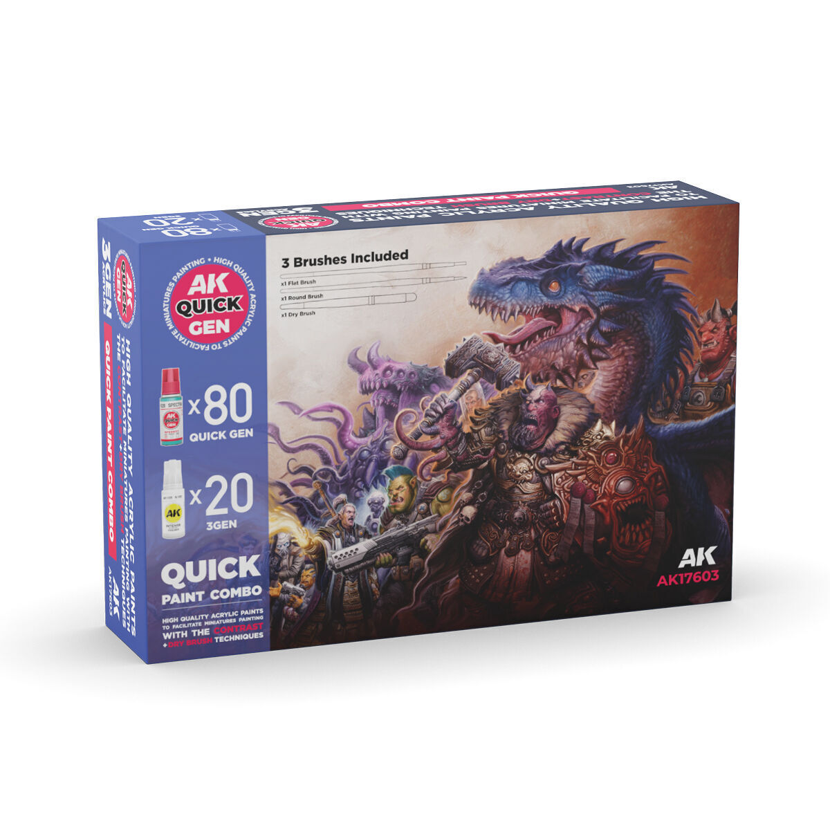 Buy AK Interactive Quick Gen: Combo Set (80 Quick Gen + 20 Acrylic 3Gen ...
