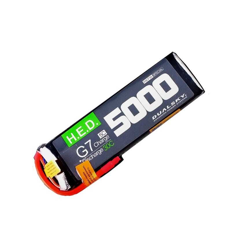 Dualsky 5000mah 4S 14.8v 45C HED LiPo Battery with F3A Spec