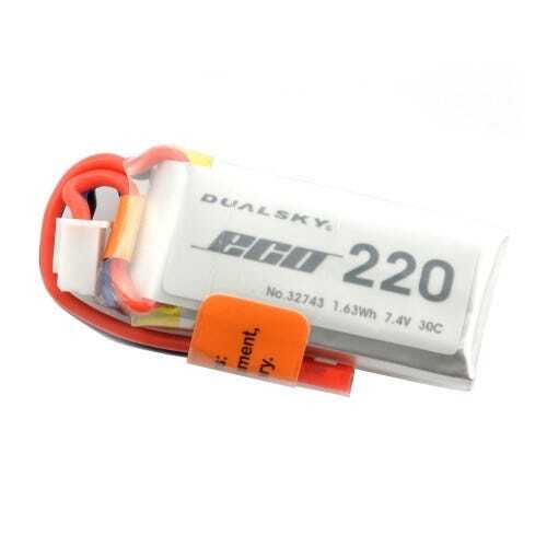 Dualsky 220mah 2S 7.4v 30C ECO LiPo Battery with JST Connector