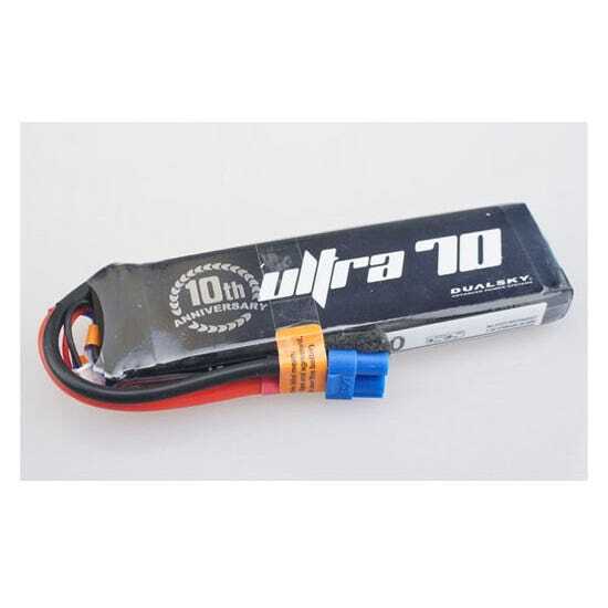 Dualsky 2700mah 2S 7.4v 70C Ultra 70 LiPo Battery with XT60 Connector