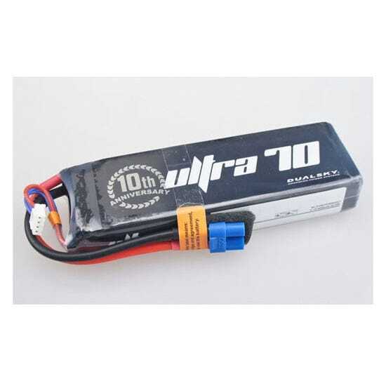 Dualsky 3850mah 2S 7.4v 70C Ultra 70 LiPo Battery with XT60 Connector