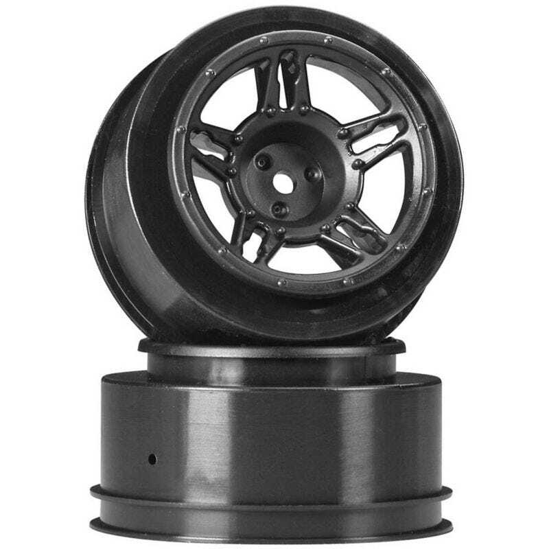 Duratrax SC Wheel Black Rear Slash/Blitz/SCRT10, 2pcs