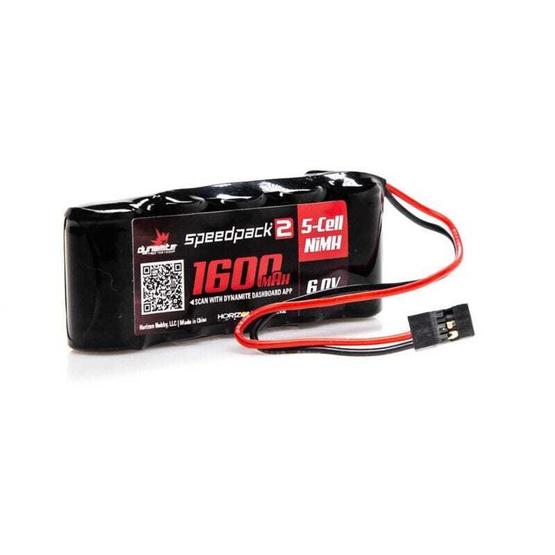 Dynamite SpeedPack2 1600mah 6.0v Flat NiMH Receiver Battery with Servo Connector