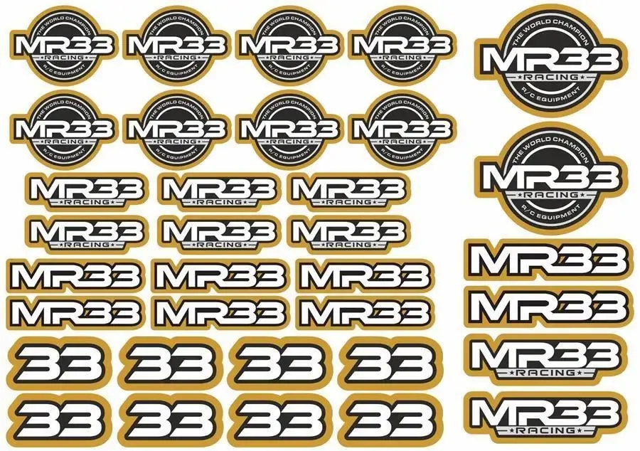 MR33 Decal Sheet - Gold MR33-DS-G