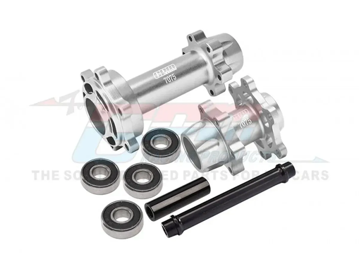 Buy GPM Silver Aluminium Front & Rear Wheel Hub Hex Set w/ Larger Inner ...