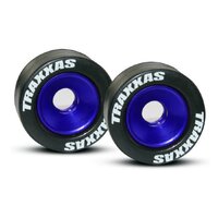 TRAXXAS  RUBBER TYRES BLUE ANODIZED