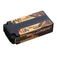 SUNPADOW 2S 7.6V Lipo Battery 100C 6000mAh Hard Case with 4mm Bullet for RC 1/10 Buggy