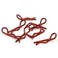 Team Zombie Body Clips 1/10 Anodized Red(10)