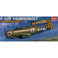 Academy 12492 1/72 P-47D "Razor-Back" Thunderbolt Plastic Model Kit