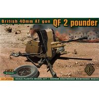 Ace Model 72504 1/72 Ordnance QF 2-pounder (British 40mm AT gun) Plastic Model Kit