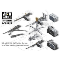 AFV Club AF35246 1/35 U.S. M2HB .50 Cal Machine Gun Set W/M3 Tripod & M63 ANTI-AIRCRAFT MOUNT