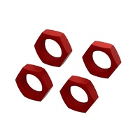 Arrma 24mm Aluminium Wheel Nut, Red, 4pcs, 8S BLX