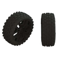 Arrma 2HO Tire Set Glued Black 2pcs, AR550057