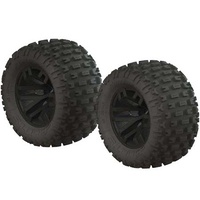 Arrma dBoots Fortress MT Tyre Set, Glued, Black, 2 Pieces, AR550044
