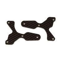 Team Associated RC8B4 FT front lower suspension arm inserts, carbon fiber, 2.0 mm 81532
