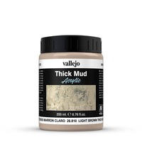 Vallejo 26810 Diorama Effects Light Brown Thick Mud 200ml