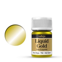 Vallejo 70792 Model Colour Metallic Old Gold (Alcohol Base) 35 ml Acrylic Paint