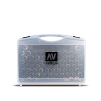 Vallejo Model Air 72 Basic Colors + Brushes Plastic Case