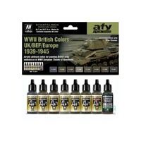 Vallejo 71614 Model Air WWII British Colors UK/BEF/Europe 1939-1945 8 Colour Acrylic Paint Set