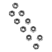 Axial Nylon Locking Hex Nut, M2.5, Silver, 10 Pieces, AXA1041