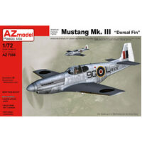 AZ Models AZ7568 1/72 P-51B Mustankg Mk.III Dorsal Fin Plastic Model Kit