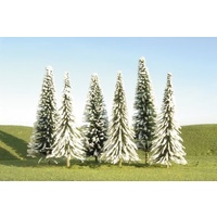 Bachmann 5 6 Pine Trees W/Snow (6) *