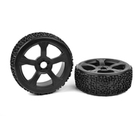 Ninja 1/8 offroad buggy wheels & tyres pre glued pair 