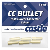 Castle Creations High Current Bullet Connector Set, 6.5mm, CC-BULLET-6.5