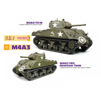 Dragon 75055 1/6 M4A3 105mm Howitzer Tank / M4A3(75)W (2 in 1) Plastic Model Kit