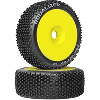 Duratrax 1/8 Equalizer Buggy Tire C2 Mounted Yellow, 2pcs