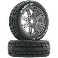 Duratrax Bandito Buggy Tire C3 Mounted Spoke Black/Chrome