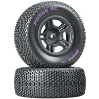 Duratrax Posse SC Tire C2 Mounted Rear Slash, 2pcs