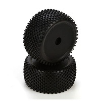 ECX Boost Tire, Premount, Rear, Black Wheel (2)