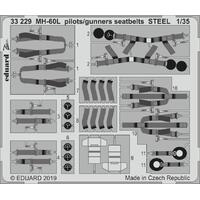 Eduard 33229 1/35 MH-60L pilots/ gunners seatbelts STEEL Photo-etch set (Kitty Hawk)