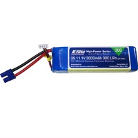E-Flite 3000mah 3S 11.1v 30C LiPo Battery with EC3 Connector