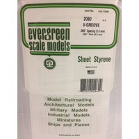 Evergreen 2060 .5Mm Thick 15 X 30Cm Siding Strips V-Groove .060 (Each)
