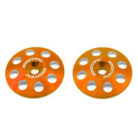 Exotek 22mm 1/8 XL Aluminum Wing Buttons (2) (Orange)