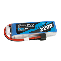 Gens Ace 3S 2200mAh 11.1V 25C Soft Case Lipo Battery (EC3, Deans, XT60) - GEA22003S25T3