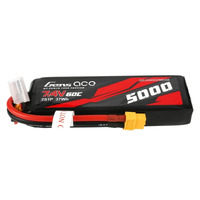 Gens Ace 2S 5000mAh 7.4V 60C Soft Case LiPo Battery (XT60) - GEA50002S60X6