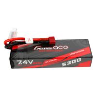 Gens Ace 2S 5300mAh 7.4V 60C Hardcase/Hardwired LiPo Battery (Deans) - GEA53002S60D21