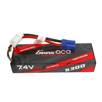 Gens Ace 2S 5300mAh 7.4V 60C Hardcase/Hardwired LiPo Battery (EC5) - GEA53002S60E5