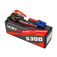 Gens Ace 4S 5300mAh 14.8V 60C Hardcase/Hardwired LiPo Battery (EC5) - GEA53004S60E5
