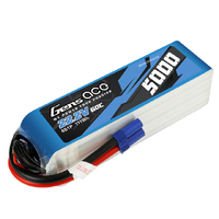Gens Ace 6S 5000mAh 22.2V 60C Soft Case LiPo Battery (EC5) - GEA6S500060E5