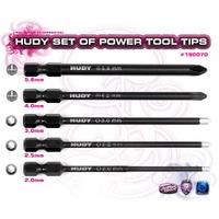 HUDY SET OF POWER TOOL TIPS 2.0  2.5  3.00MM HEX AND 4.0  5.8 P - HD190070