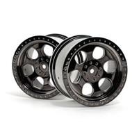 HPI 3161 6 Spoke Wheel Black Chrome (83X56mm/2Pcs)