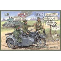 IBG 35002 1/35 BMW R12 with sidecar - military version (2 in 1) Plastic Model Kit